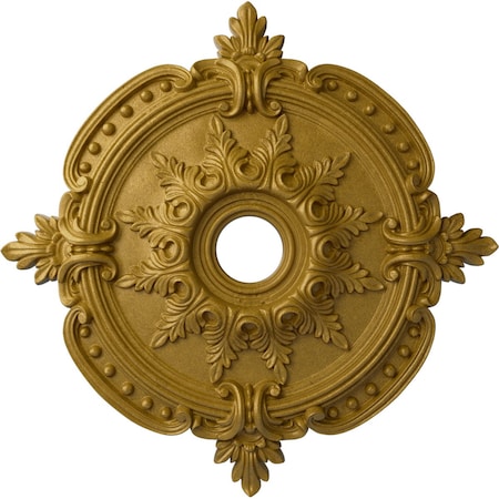 Ekena Millwork Benson Classic Medallion (Canopies up to 6 1/2"), 28 3/8"OD x 3 3/4"ID x 1 5/8"P, Pharaohs Gold CM28BEPGS